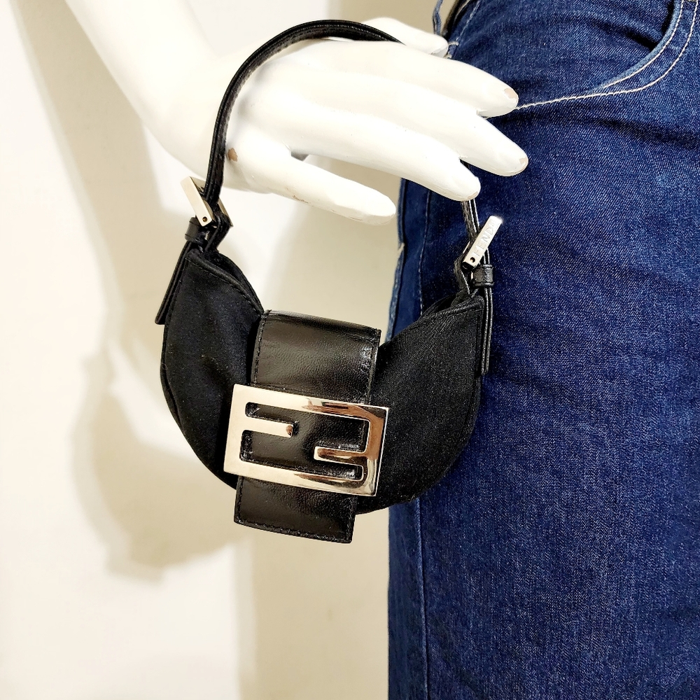 Fendi Micro Croissant Nylon Bag